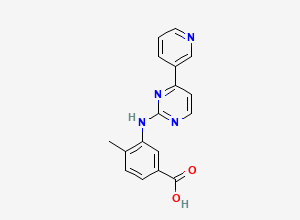 Two-dimensional chemical structure of Nilotinib EP Impurity D / Nilotinib Carboxylic Acid Impurity, CAS 641569-94-0