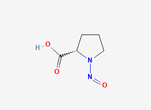 Two-dimensional chemical structure of N-Nitroso-L-proline, CAS 7519-36-0