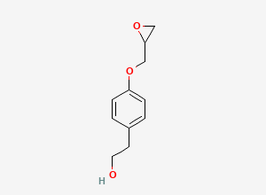 Two-dimensional chemical structure of Metoprolol Hydroxy Epoxide/ Metoprolol Epoxy Hydroxyethyl Impurity, CAS 104857-48-9