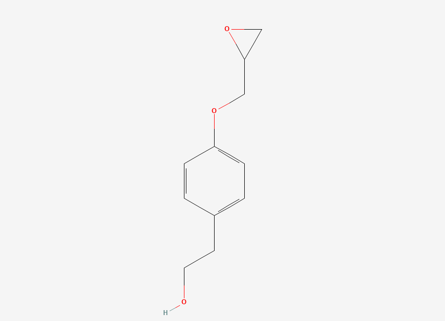 Two-dimensional chemical structure of Metoprolol Hydroxy Epoxide/ Metoprolol Epoxy Hydroxyethyl Impurity, CAS 104857-48-9