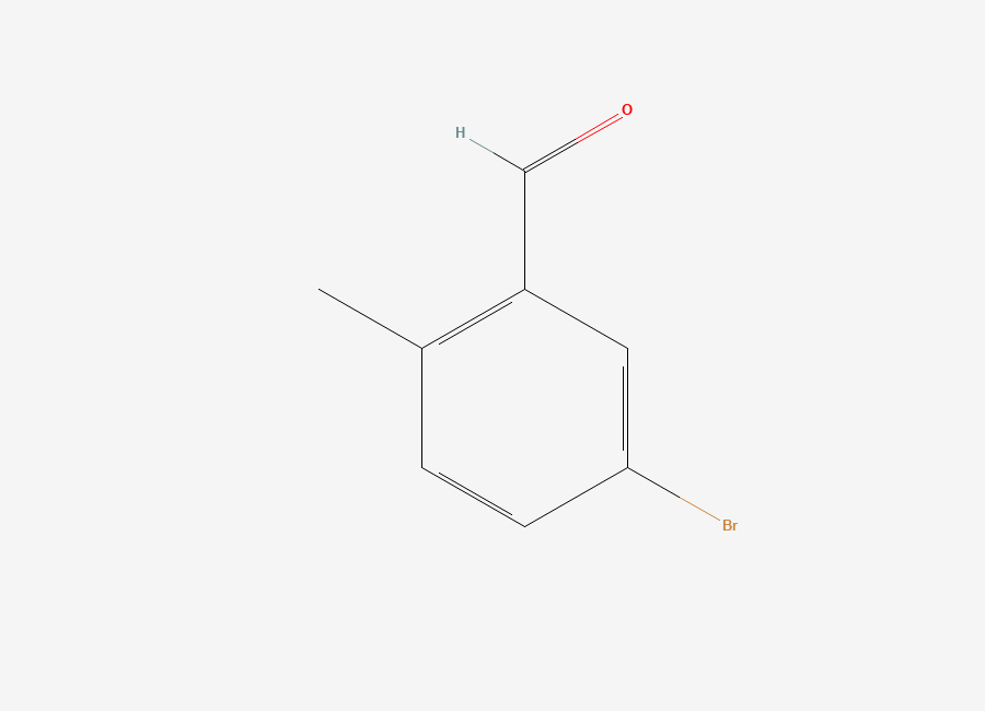 Two-dimensional chemical structure of 5-Bromo-2-methylbenzaldehyde
