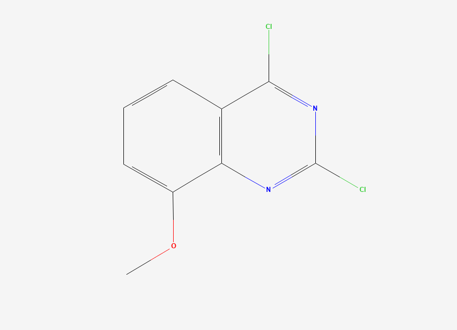 Two-dimensional chemical structure of 2,4-Dichloro-8-methoxyquinazoline
