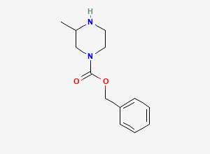 Two-dimensional chemical structure of Benzyl 3-methylpiperazine-1-carboxylate