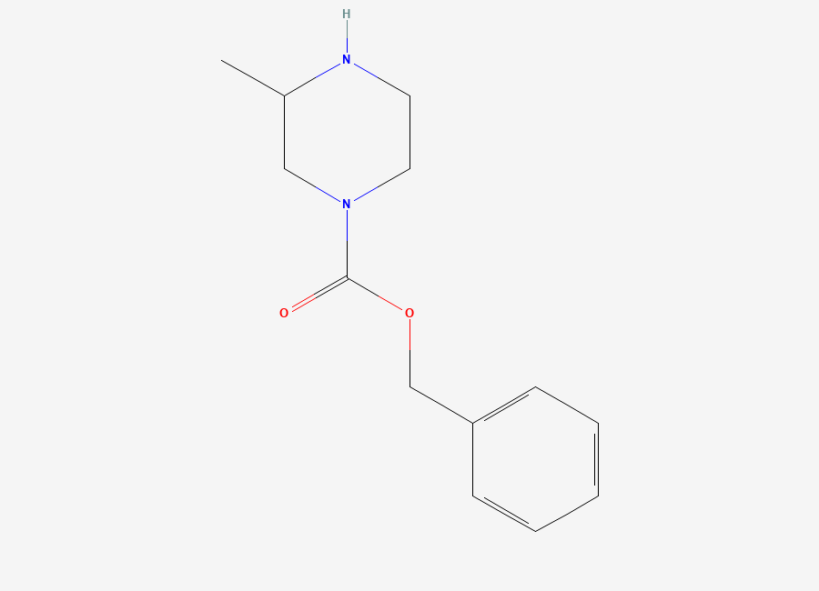 Two-dimensional chemical structure of Benzyl 3-methylpiperazine-1-carboxylate