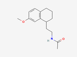 Two-dimensional chemical structure of 1-[2-(Acetylamino)ethyl]-7-methoxy-1,2,3,4-tetrahydronaphthalene