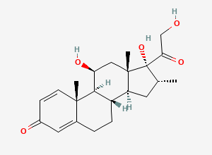 Two-dimensional chemical structure of 16α-Methyl Prednisolone, CAS 10417-63-7