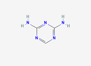 Two-dimensional chemical structure of 1,3,5-Triazine-2,4-diamine, CAS 504-08-5