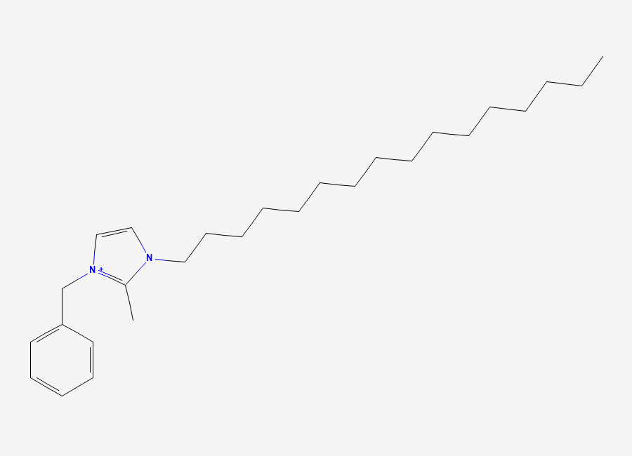 Two-dimensional chemical structure of 1-Benzyl-3-hexadecyl-2-methylimidazol-1-ium