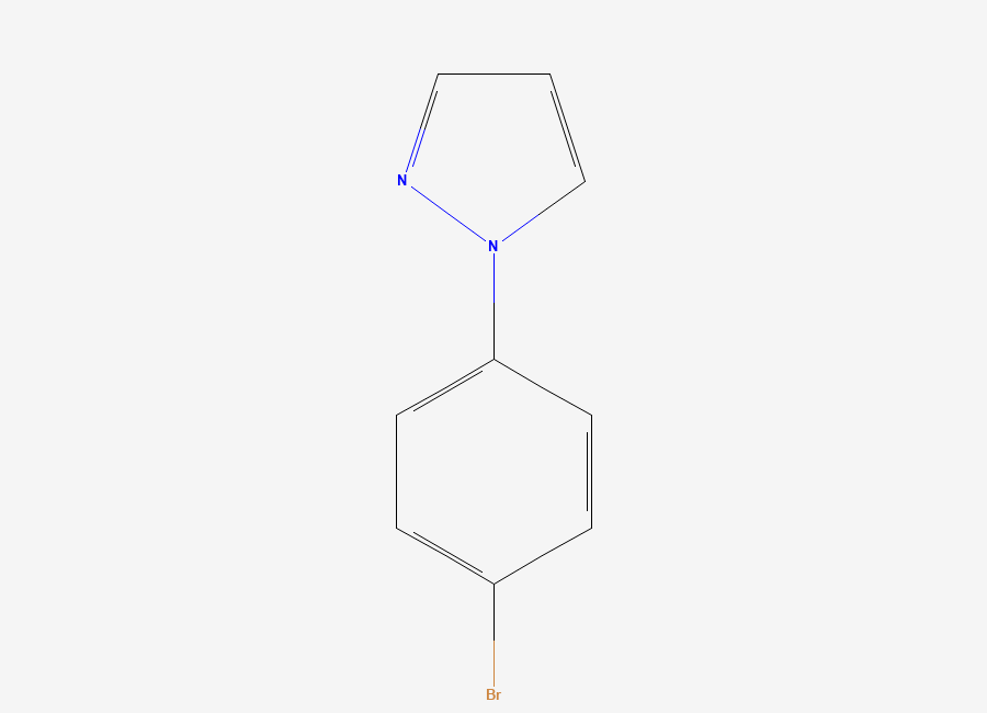Two-dimensional chemical structure of 1-(4-bromophenyl)-1H-pyrazole