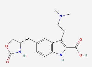 Two-dimensional chemical structure of Zolmitriptan EP Impurity I, CAS 659738-69-9