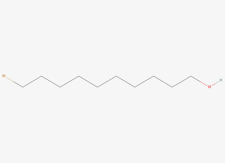 Two-dimensional chemical structure of 1-Decanol, 10-bromo-