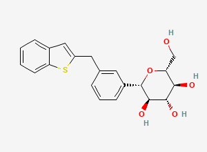 Two-dimensional chemical structure of Ipragliflozin Desfluoro Impurity