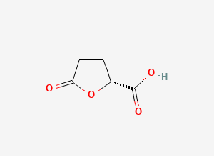 Two-dimensional chemical structure of (R)-5-oxo-2-tetrahydrofurancarboxylic acid