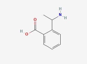 Two-dimensional chemical structure of Benzoic acid, 2-(1-aminoethyl)-