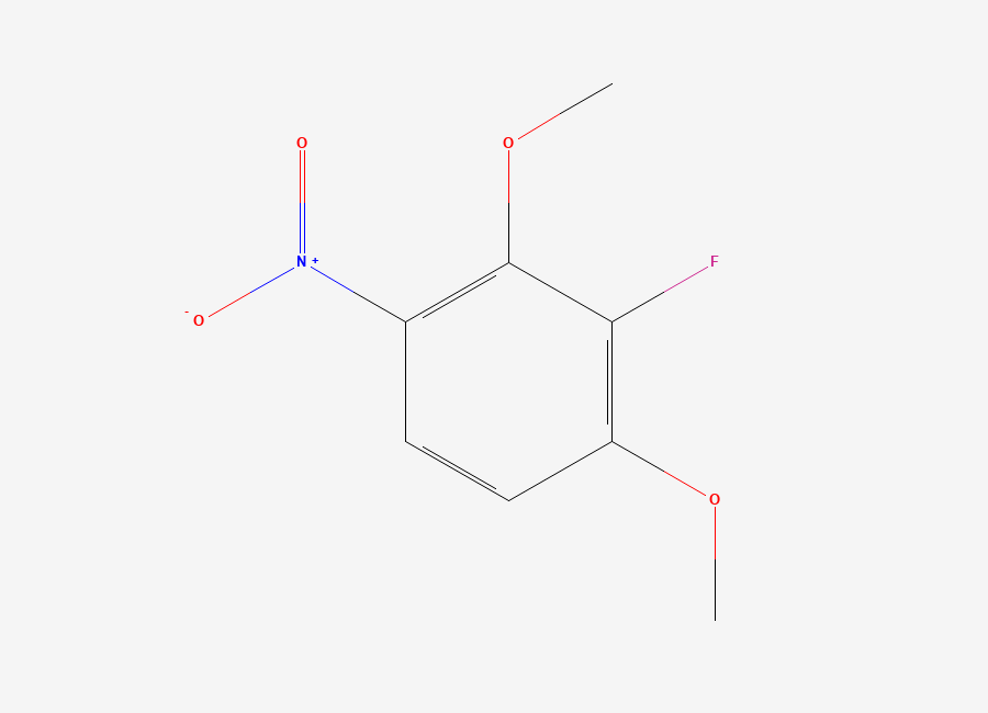 Two-dimensional chemical structure of 2-Fluoro-1,3-dimethoxy-4-nitrobenzene