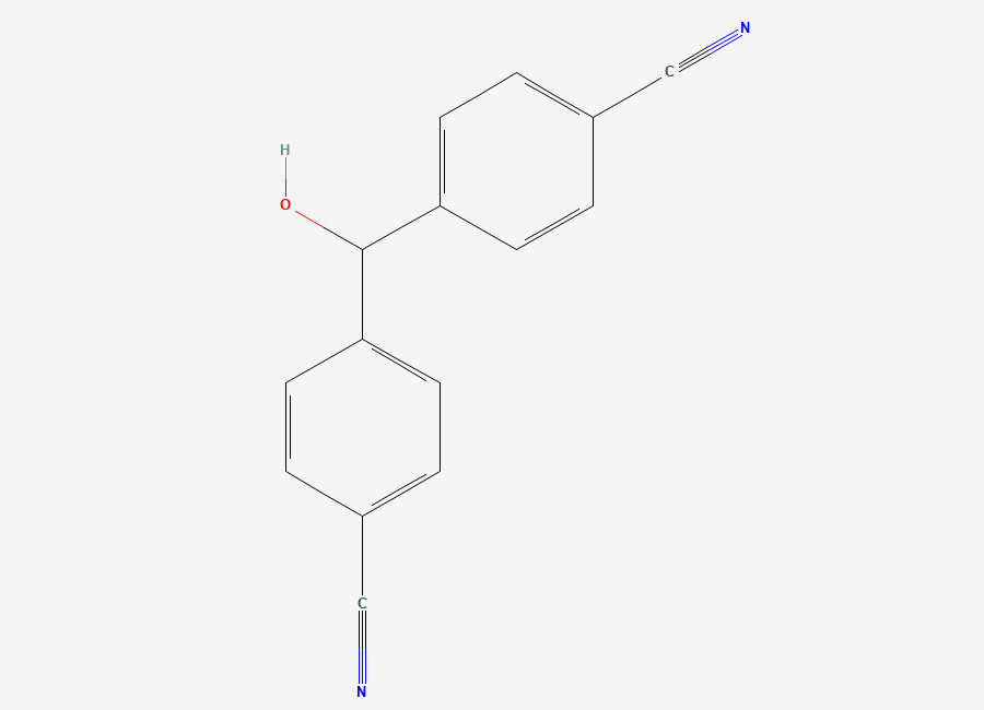 Two-dimensional chemical structure of Carbinol Metabolite of Letrozole, CAS 134521-16-7