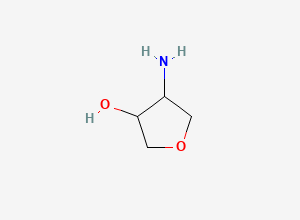 Two-dimensional chemical structure of 4-Aminotetrahydrofuran-3-ol