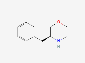 Two-dimensional chemical structure of (S)-3-Benzylmorpholine
