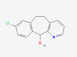 Two-dimensional chemical structure of 5H-Benzo[5,6]cyclohepta[1,2-b]pyridin-11-ol, 8-chloro-6,11-dihydro, CAS 133330-72-0