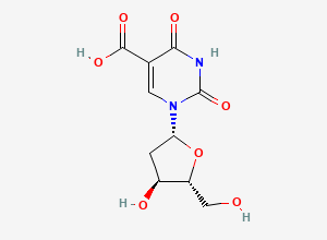 Two-dimensional chemical structure of Trifluridine Related Compound A / 5-Carboxy-2'-deoxyuridine, CAS 14599-46-3