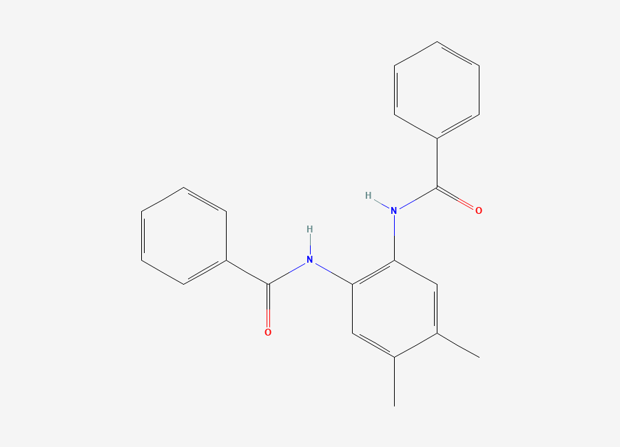 Two-dimensional chemical structure of N,N'-(4,5-Dimethyl-1,2-phenylene)dibenzamide