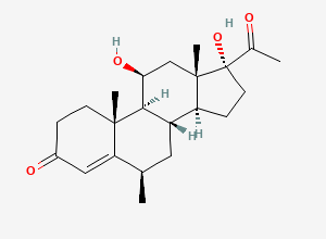 Two-dimensional chemical structure of Methylprednisolone Impurity 102