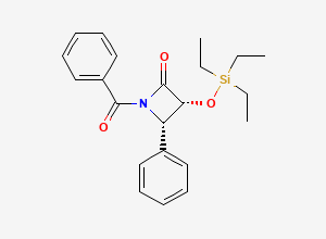 Two-dimensional chemical structure of (3R,4S)-1-Benzoyl-4-phenyl-3-[(triethylsilyl)oxy]-2-azetidinone