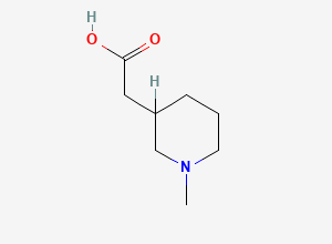Two-dimensional chemical structure of 2-(1-Methylpiperidin-3-yl)acetic acid