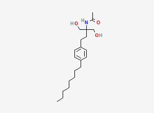 Two-dimensional chemical structure of Fingolimod EP Impurity I / Fingolimod Acetyl Amide, CAS 249289-10-9