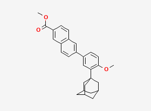 Two-dimensional chemical structure of Adapalene Methyl Ester / Adapalene Related Compound B, CAS 106685-41-0