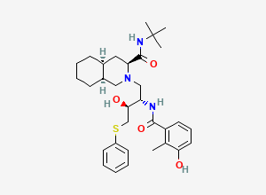 Two-dimensional chemical structure of Nelfinavir Regeoisomer (Impurity D)