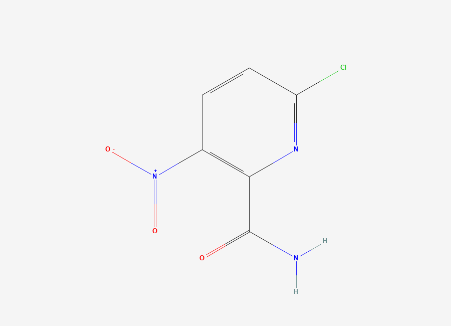 Two-dimensional chemical structure of 6-Chloro-3-nitropicolinamide