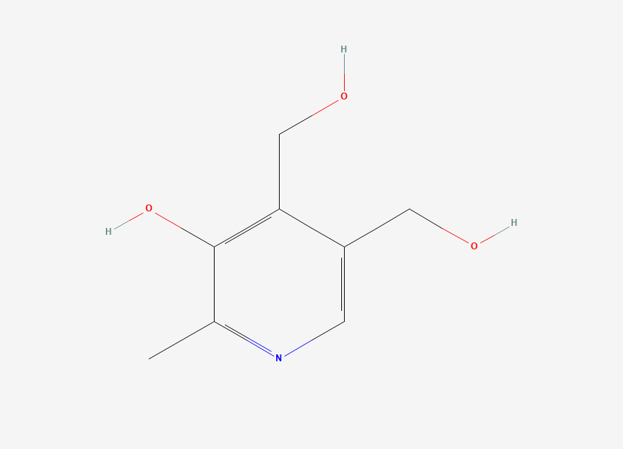 Two-dimensional chemical structure of Pyridoxine, CAS 65-23-6