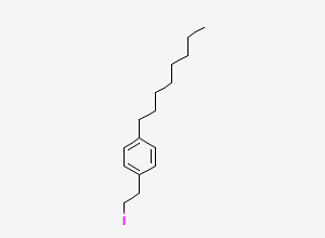 Two-dimensional chemical structure of 1-(2-Iodoethyl)-4-octyl-benzene, CAS 162358-07-8