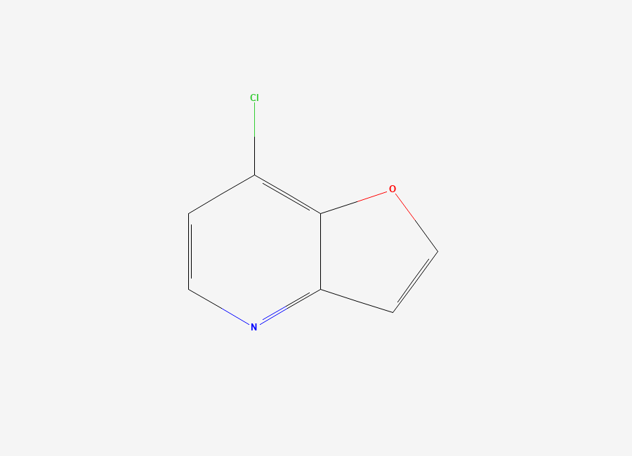 Two-dimensional chemical structure of 7-Chloro-furo(3,2-b)pyridine