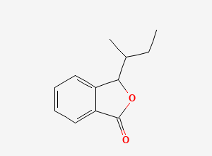 Two-dimensional chemical structure of 3-butan-2-yl-3H-2-benzofuran-1-one