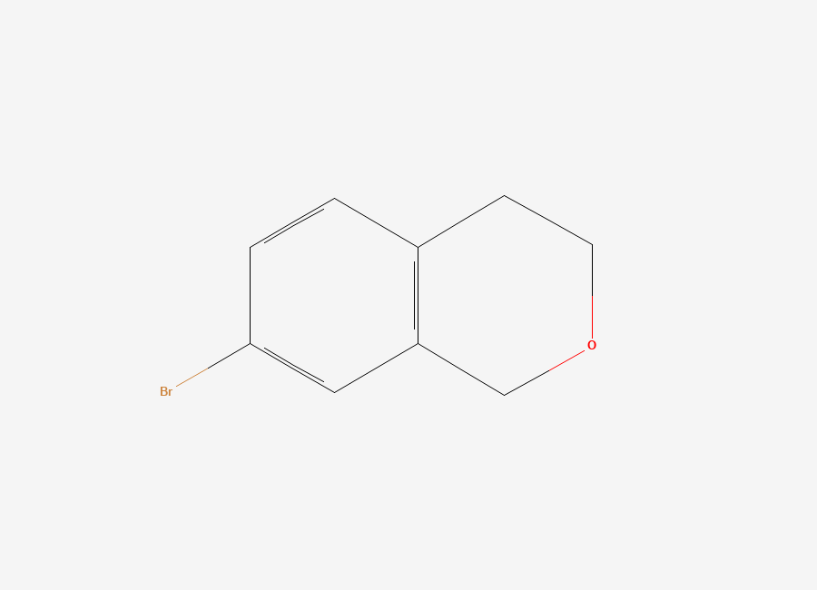 Two-dimensional chemical structure of 7-bromo-3,4-dihydro-1H-2-benzopyran