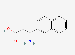 Two-dimensional chemical structure of 3-Amino-3-(naphthalen-2-yl)propanoic acid