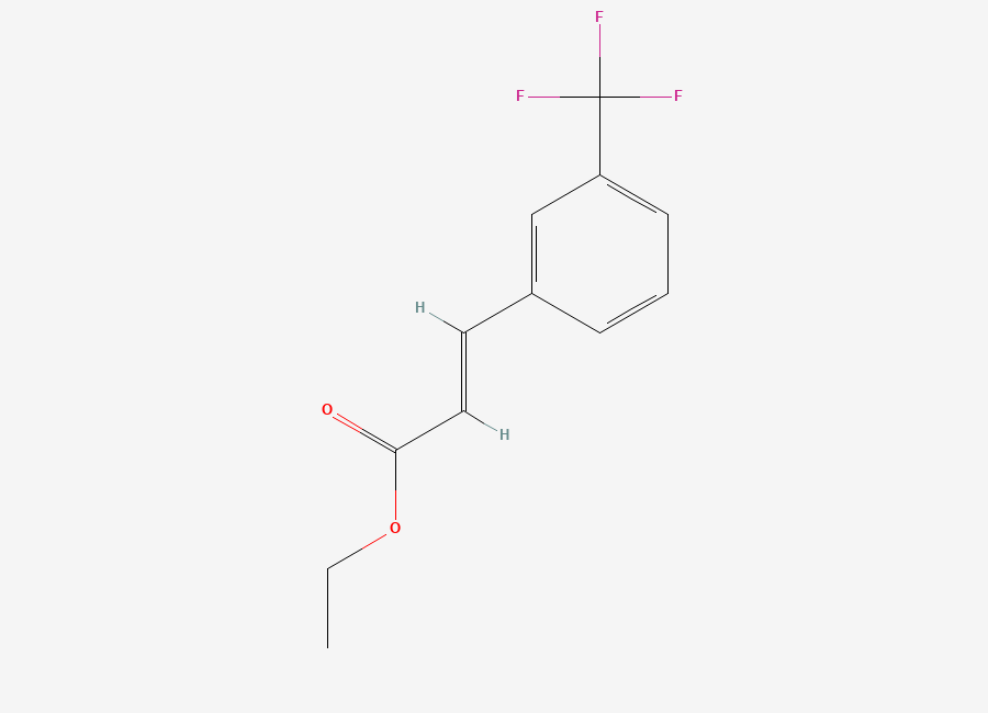Two-dimensional chemical structure of 3-(3-Trifluoromethyl-phenyl)-acrylic acid ethyl ester, CAS 113048-68-3