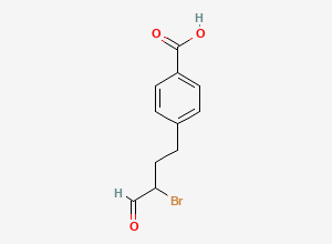 Two-dimensional chemical structure of Benzoic acid, 4-(3-bromo-4-oxobutyl)-