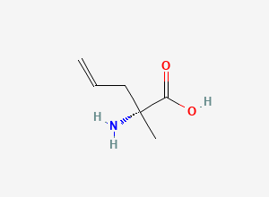 Two-dimensional chemical structure of (2R)-2-Amino-2-methyl-4-pentenoic acid