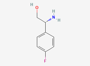 Two-dimensional chemical structure of (R)-2-Amino-2-(4-fluorophenyl)ethanol