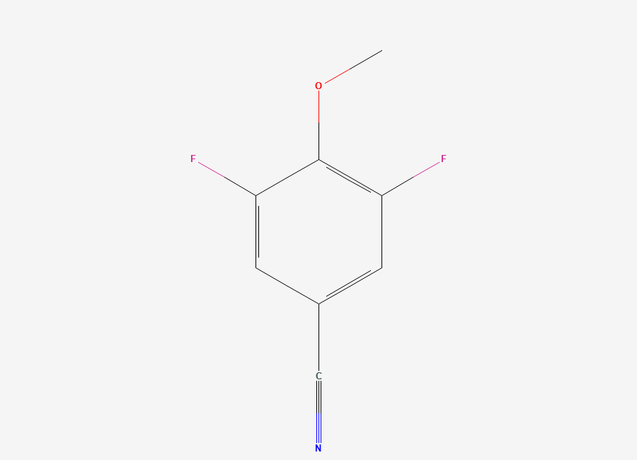 Two-dimensional chemical structure of 3,5-Difluoro-4-methoxybenzonitrile