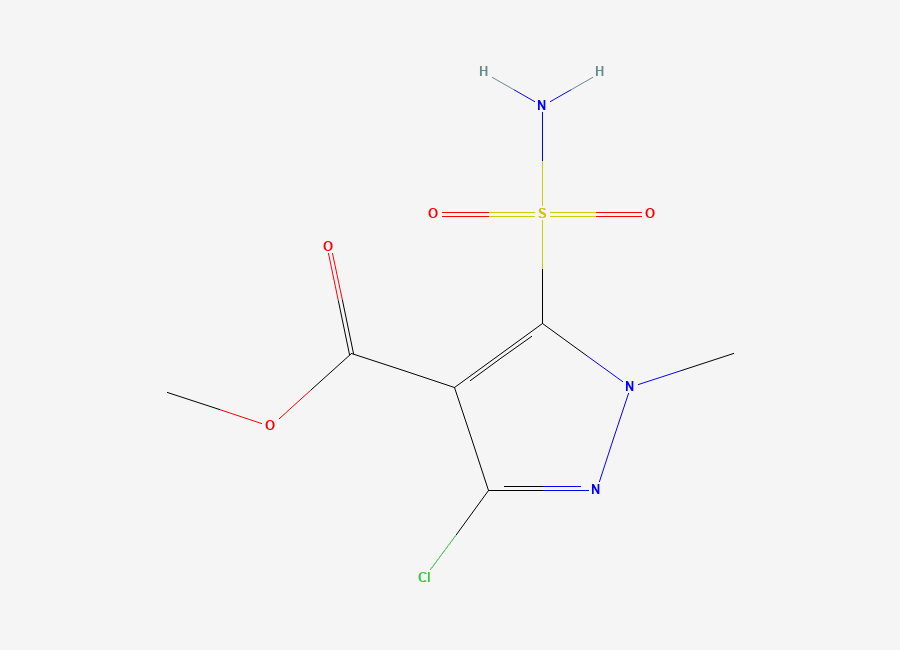 Two-dimensional chemical structure of Methyl 5-(aminosulfonyl)-3-chloro-1-methyl-1H-pyrazole-4-carboxylate