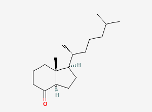 Two-dimensional chemical structure of 1-((1R)-1,5-Dimethylhexyl)octahydro-7a-methyl-4H-inden-4-one, (1R,3aR,7aR)-