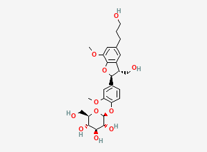 Two-dimensional chemical structure of (7S,8R)-Urolignoside