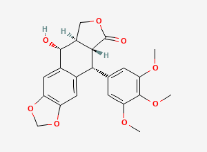 Two-dimensional chemical structure of Podophyllotoxin