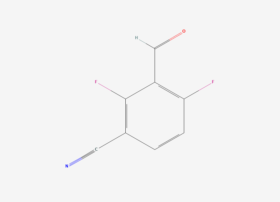 Two-dimensional chemical structure of 2,4-Difluoro-3-formylbenzonitrile