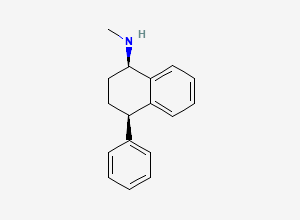 Two-dimensional chemical structure of (1RS,4RS)-N-Methyl-4-phenyl-1,2,3,4-tetrahydronaphthalen-1-amine