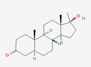Two-dimensional chemical structure of Stanozolol EP Impurity A / Mestanolone, CAS 521-11-9